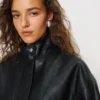 Veda Harrison Leather Oversized Bomber
