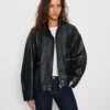 Veda Harrison Leather Oversized Bomber